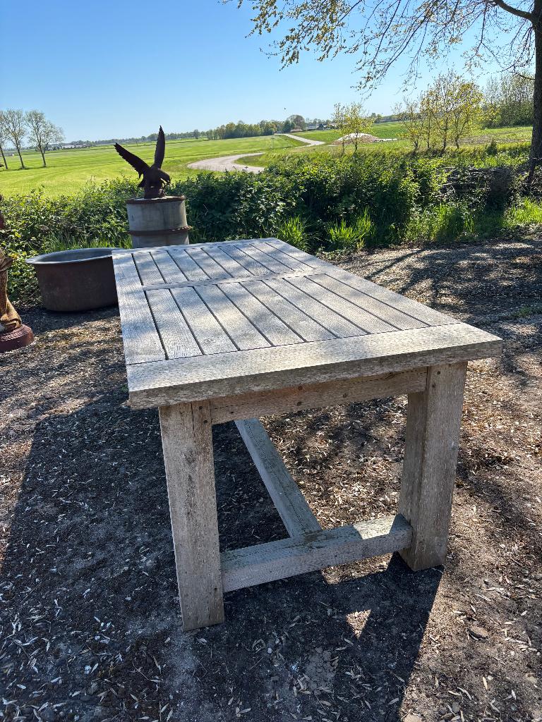 Teak houten buiten tafel groot en massief, Ophalen, Teakhout, Hoevesteenwijkerwold@gmail.com, Hesselingendijk 1, 8341TP Steenwijkerwold