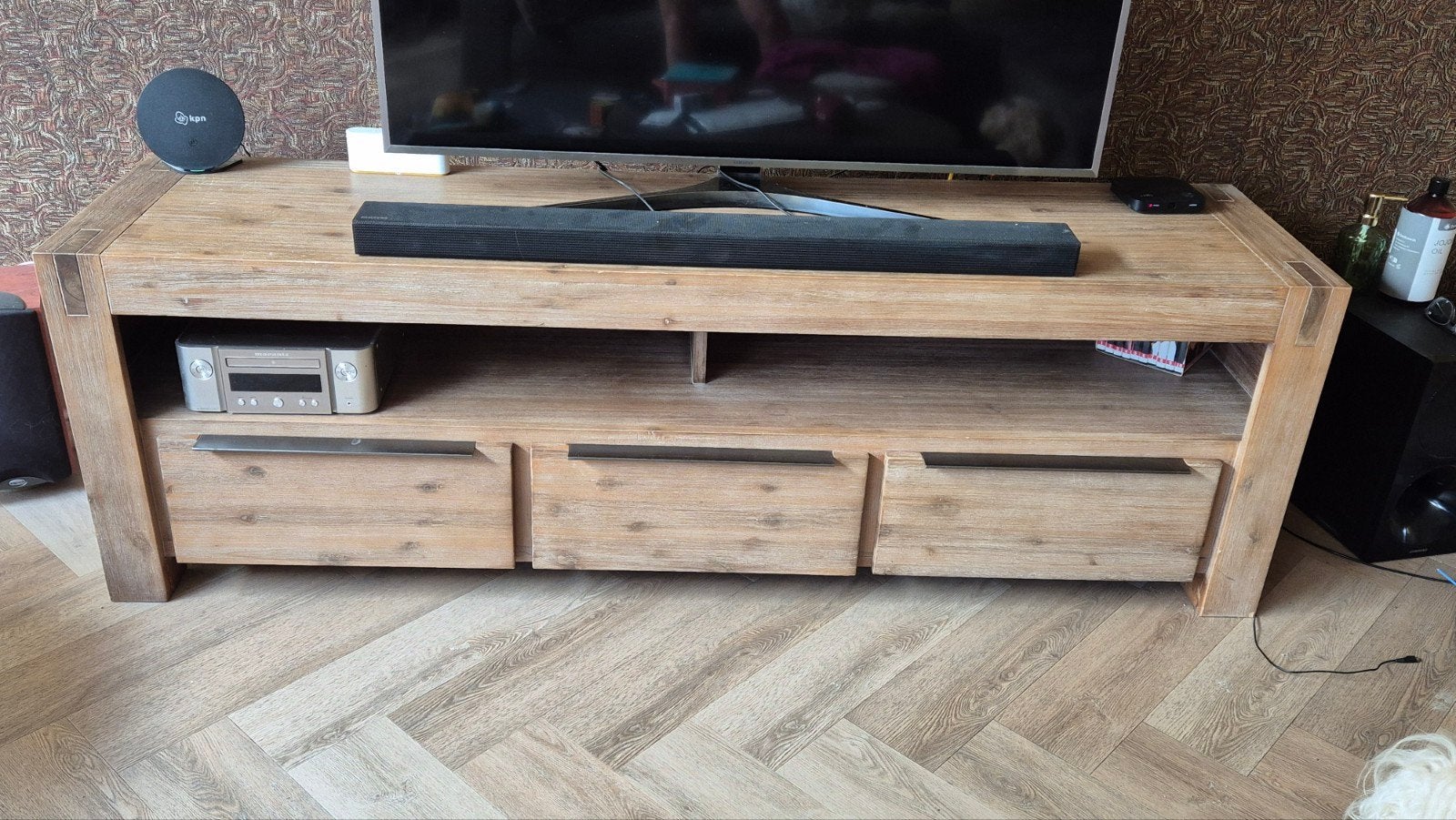 Pronto TV-meubel Salzburg met 3 lades en kabelgaten, Ophalen, Gebruikt, 150 tot 200 cm, Minder dan 100 cm