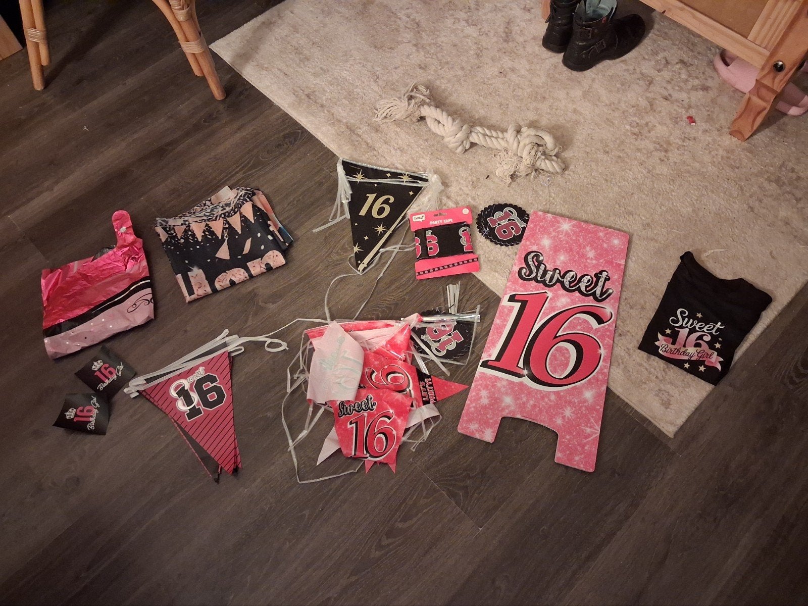 Sweet 16 Feestdecoratie Pakket - Compleet voor Verjaardag, Ophalen, Gebruikt, Versiering, Verjaardag
