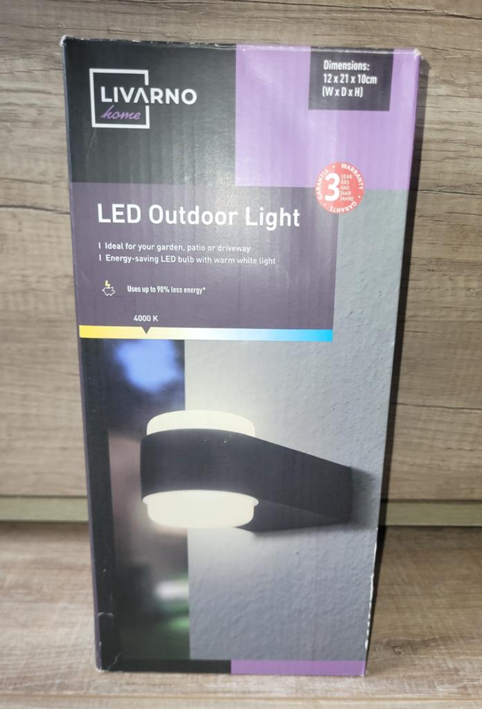 Livarno Home; LED Buitenlamp Verlichting, Minder dan 50 watt, Wandlamp, Ophalen of Verzenden, Netvoeding