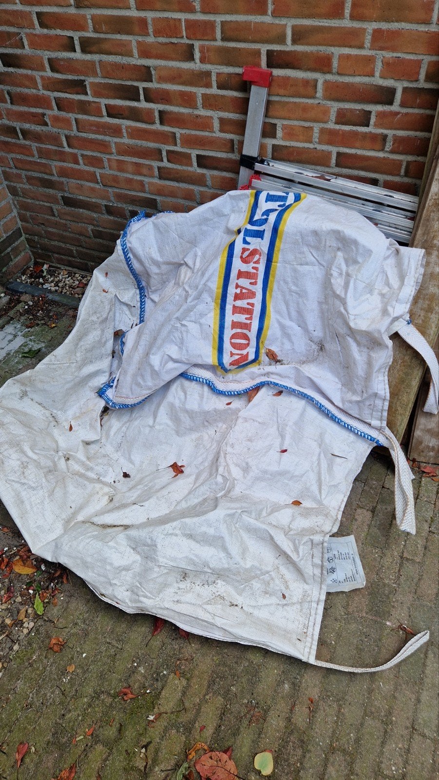 Grote big bag / puinzak, Ophalen, Gebruikt, 100 cm of meer, Opvouwbaar