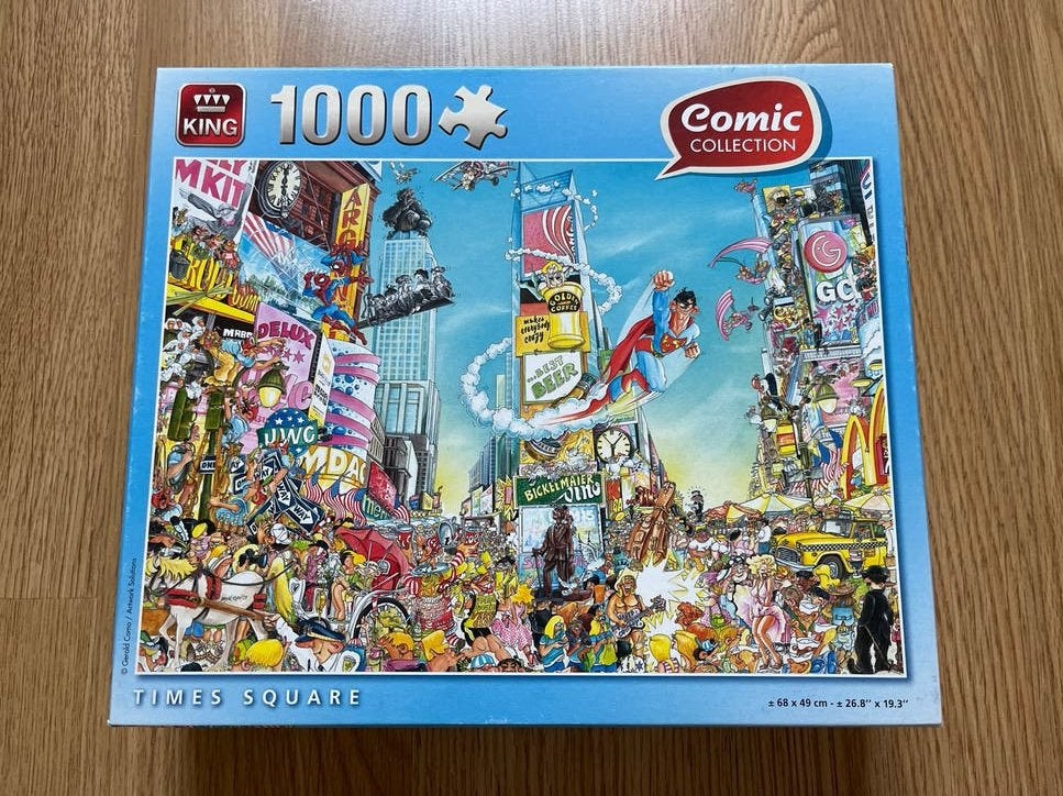 Times Square Legpuzzel 1000 stukjes, Ophalen of Verzenden, 500 t/m 1500 stukjes, Zo goed als nieuw, Legpuzzel