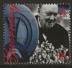 Guernsey 87, Churchill voor corne, Verzenden, Gestempeld