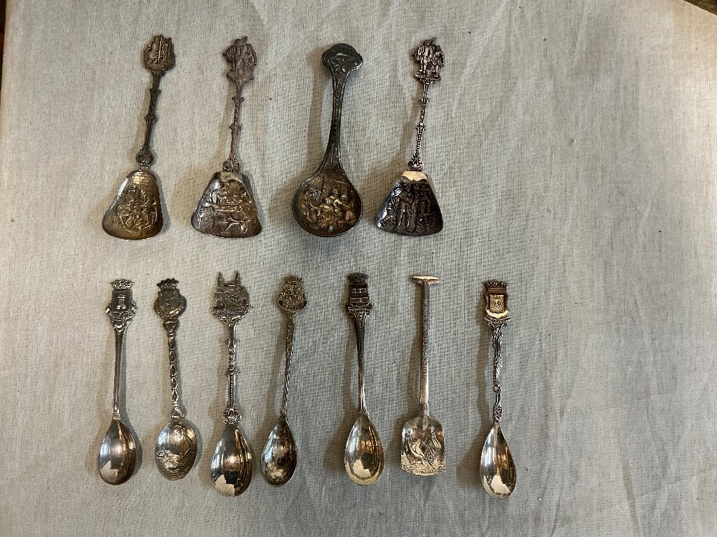 lepeltjes, verzilverd. Theelepeltjes en suikerlepeltjes, Antiek en Kunst, Antiek | Bestek, Ophalen of Verzenden