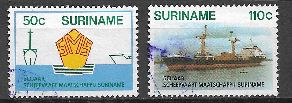 Suriname 1986 50jr Scheepvaart Maatschappij Suriname boot, Verzenden, Gestempeld