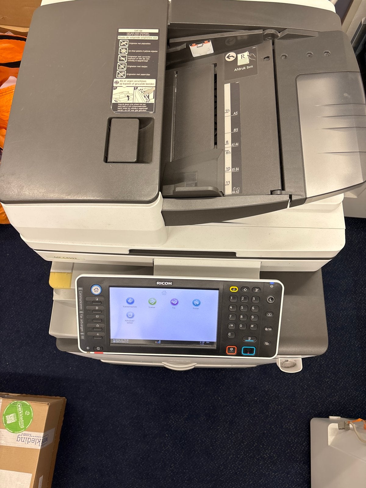 Ricoh MP C4503 kleurenprinter / multifunctional + finisher, Ophalen, Gebruikt, Kopieren, All-in-one