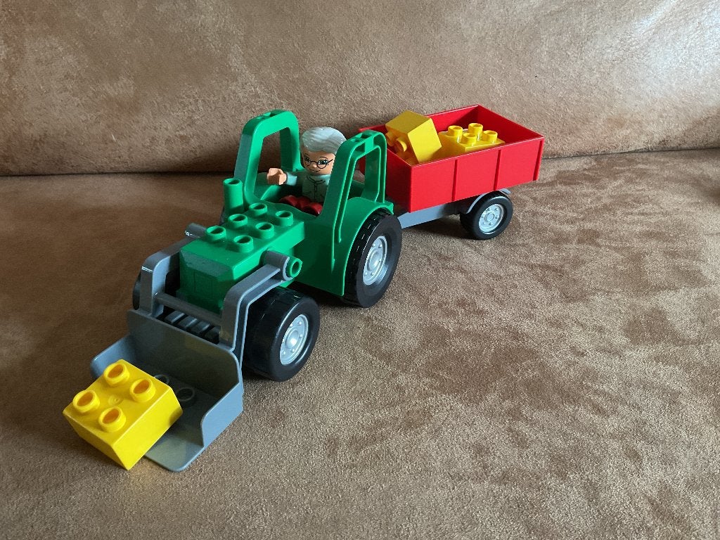 Lego Duplo tractor, Ophalen, Zo goed als nieuw, Compleet, Duplo