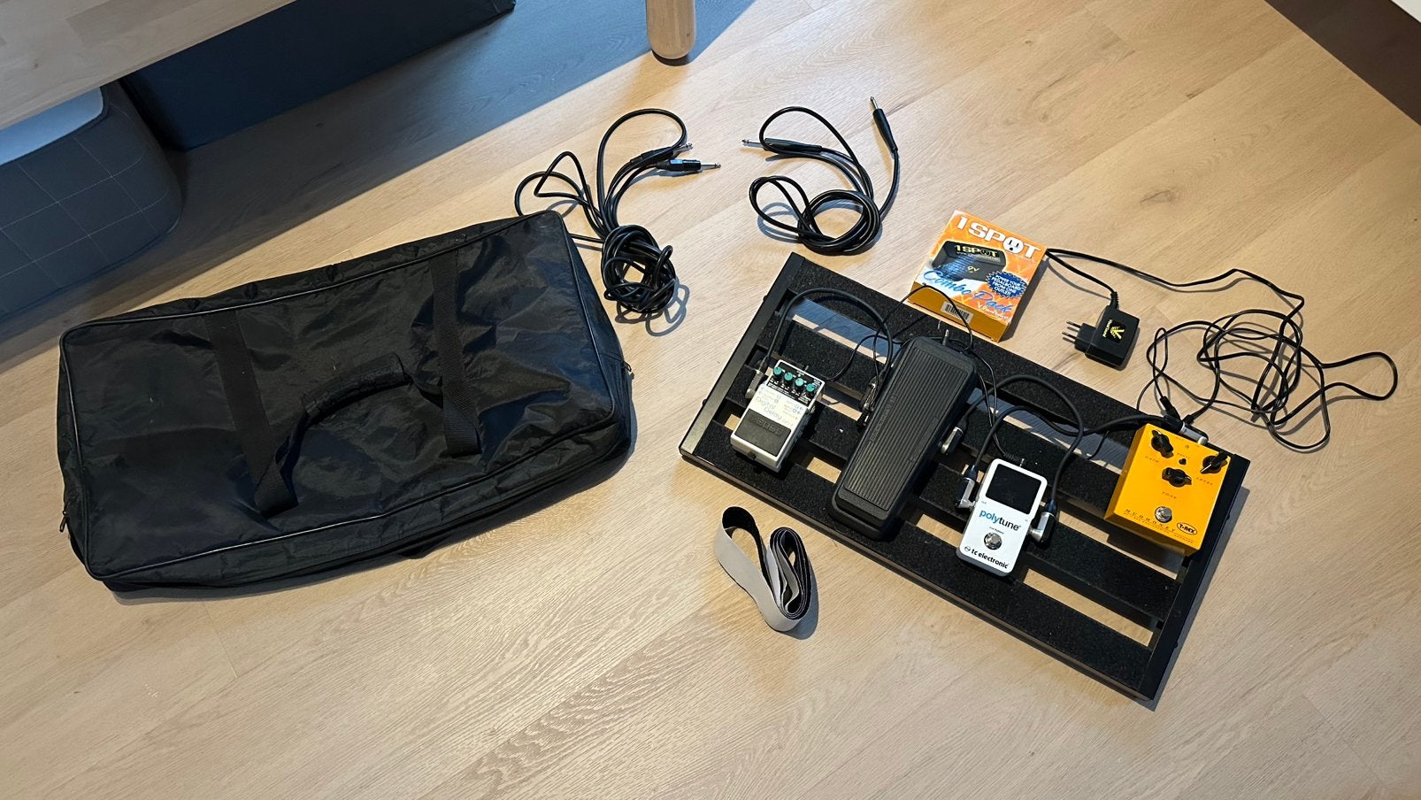 Compleet pedalenboard met gitaar pedaal effecten, Ophalen, Gebruikt, Delay of Echo