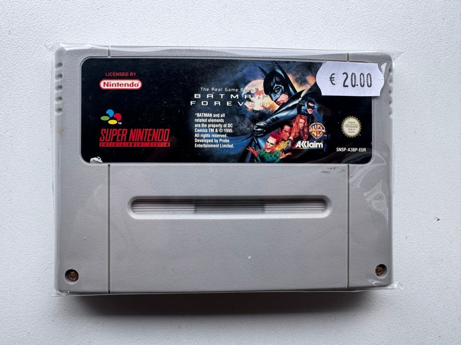 Batman Forever Super Nintendo SNES Game Cartridge, Avontuur en Actie, Gebruikt, 1 speler, Ophalen of Verzenden