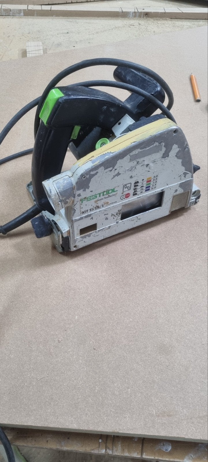 festool invalzaag met 2x 140cm liniaal en 1x 80 cm r, Doe-het-zelf en Verbouw, Ophalen of Verzenden, 1200 watt of meer, Invalzaag
