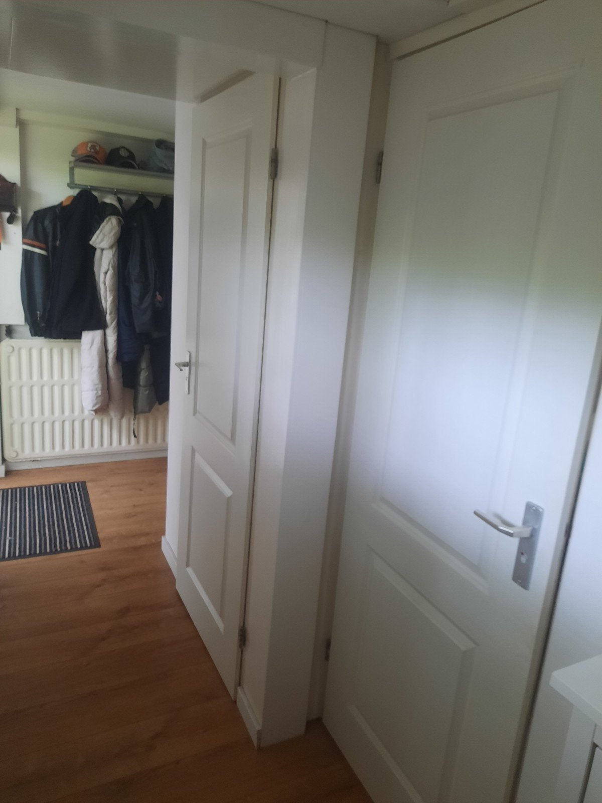 Witte binnendeur met paneeldetails zonder deurbeslag, Ophalen, Gebruikt, Minder dan 80 cm, Binnendeur