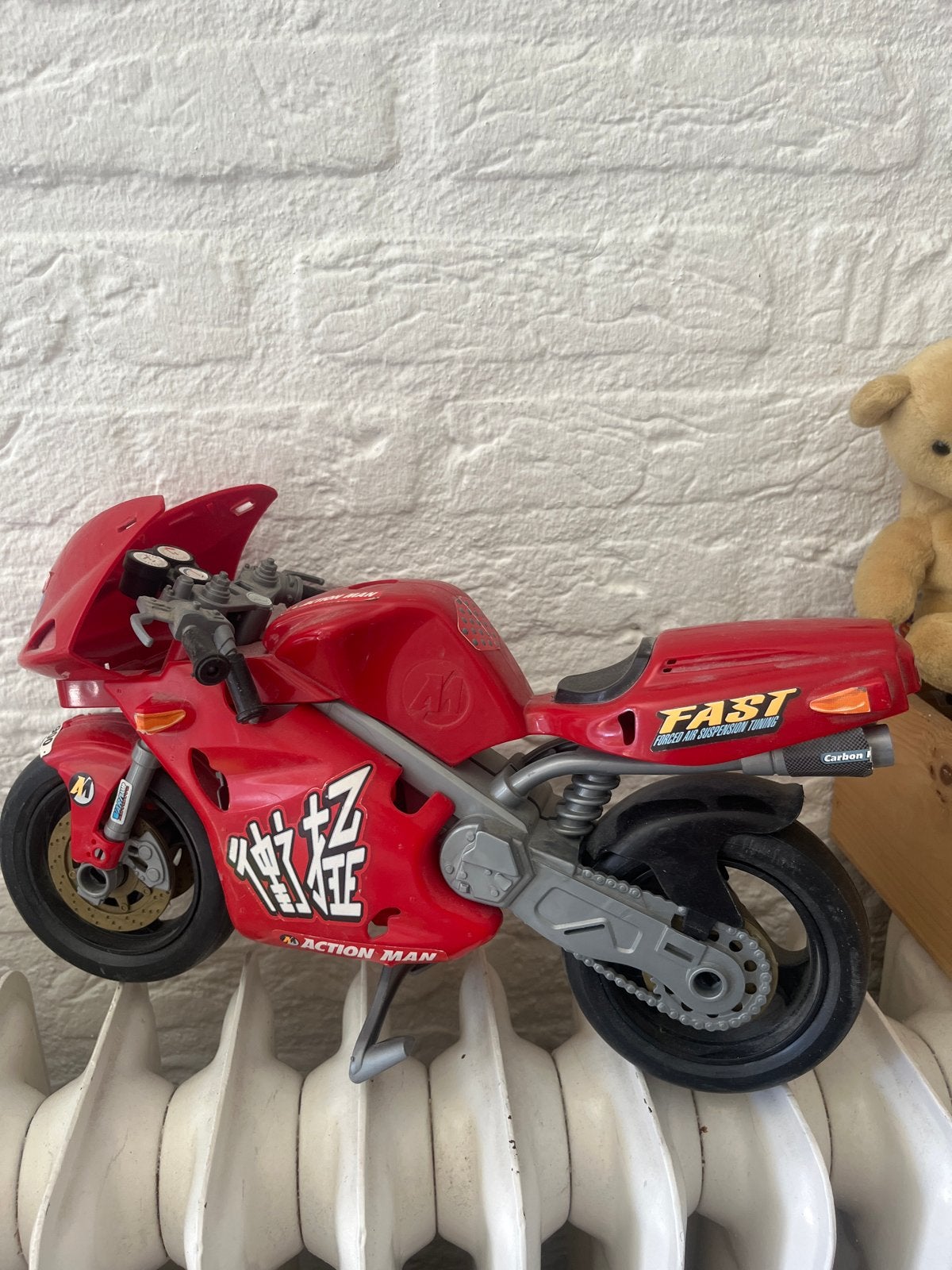 Action Man Motorfiets - Rode Speelgoedmotor, Kinderen en Baby's, Ophalen of Verzenden, Gebruikt