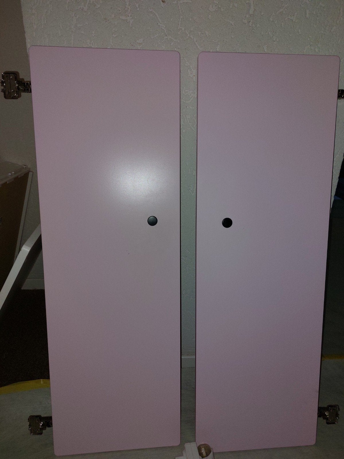 Roze kastdeuren met handgrepen en scharnieren, Huis en Inrichting, Ophalen of Verzenden, Zo goed als nieuw