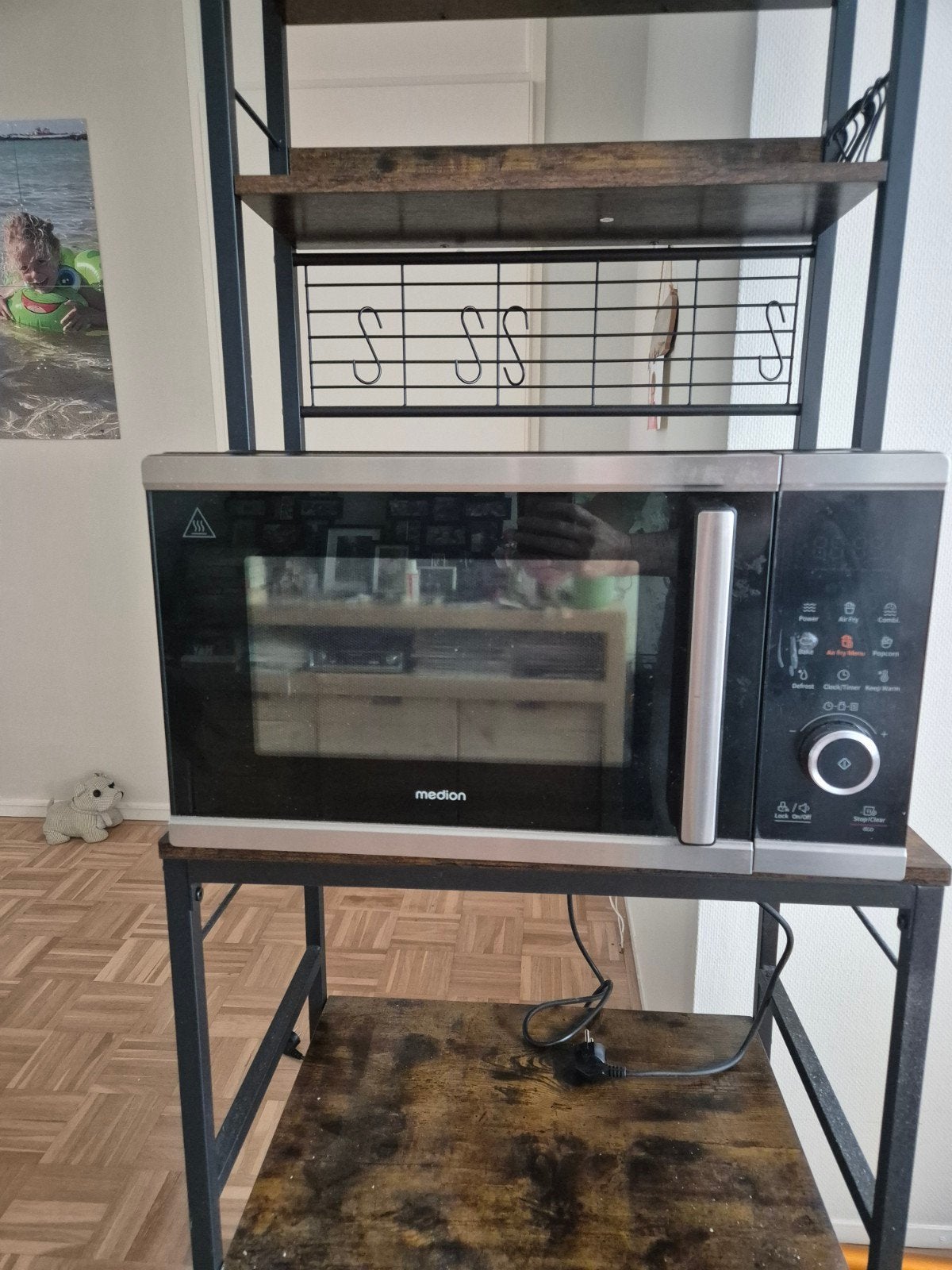 Medion Combimagnetron met hetelucht en grill, Witgoed en Apparatuur, Ophalen, Combimagnetron, Zo goed als nieuw, Draaiplateau