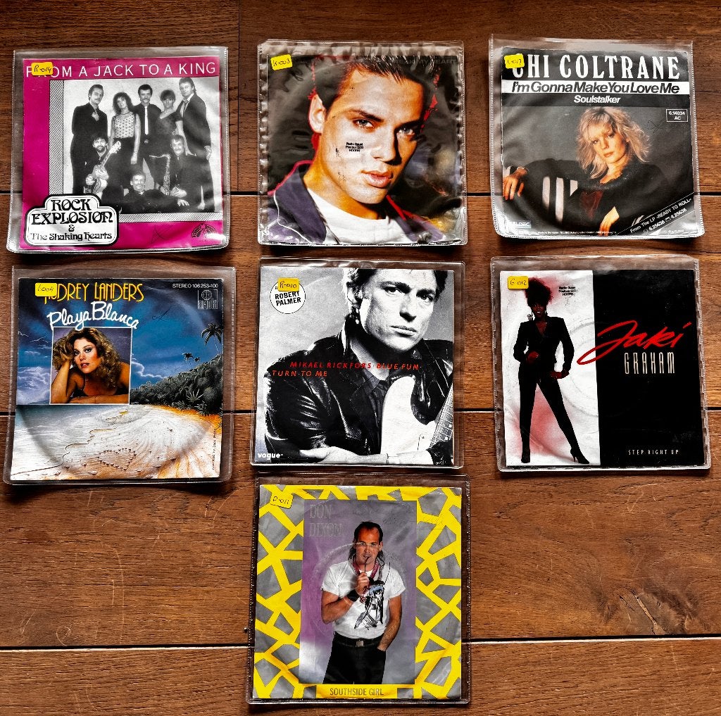 Partij Vinyl platen singles 80-ties Top 4000 Top 2000, 7 inch, Ophalen of Verzenden, Zo goed als nieuw, Pop