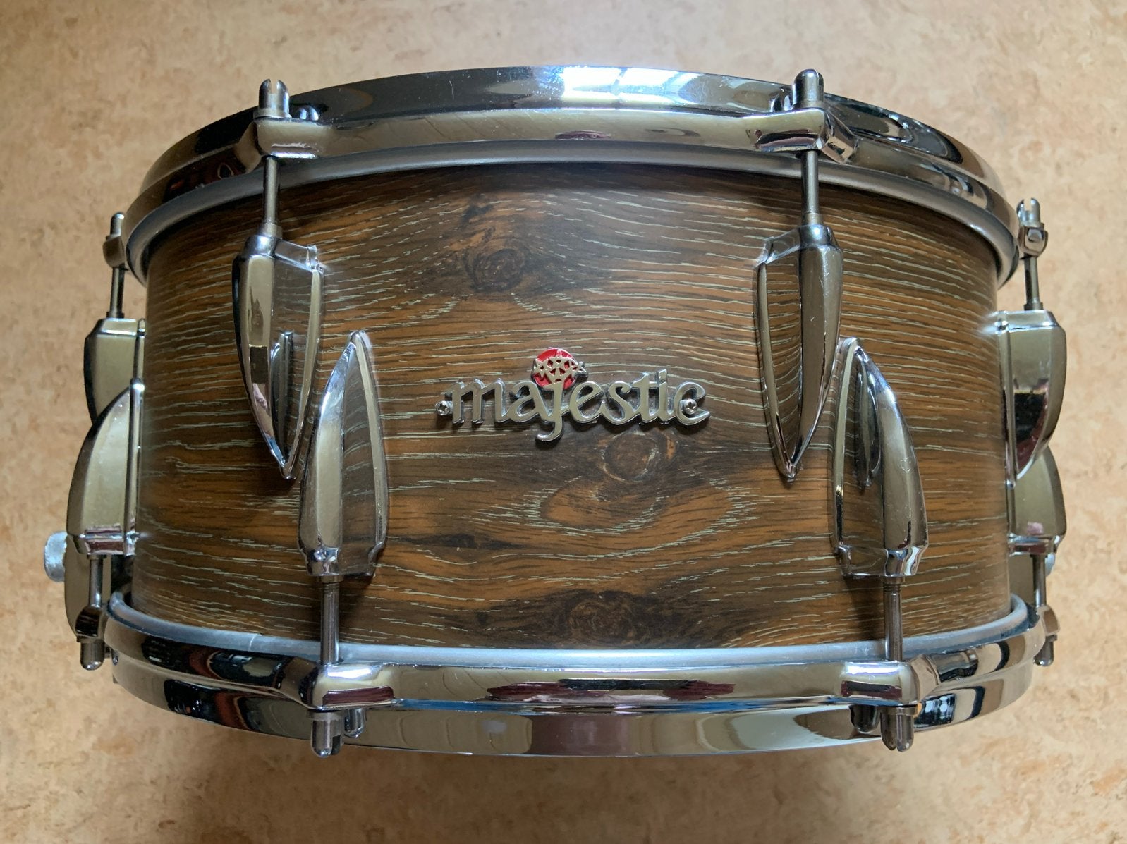 Majestic14”x6,5 Snaredrum jaren ‘80 Vintage Houten Snaredrum, Ophalen of Verzenden, Zo goed als nieuw, Overige merken