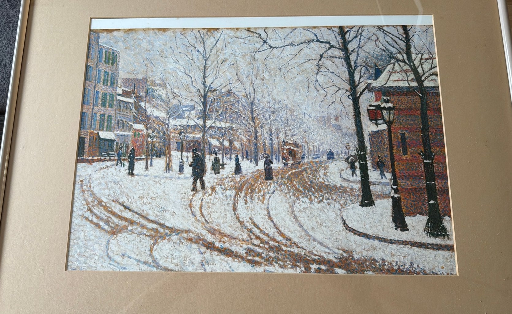 Parijs in de sneeuw, in de vorige eeuw., Ophalen of Verzenden