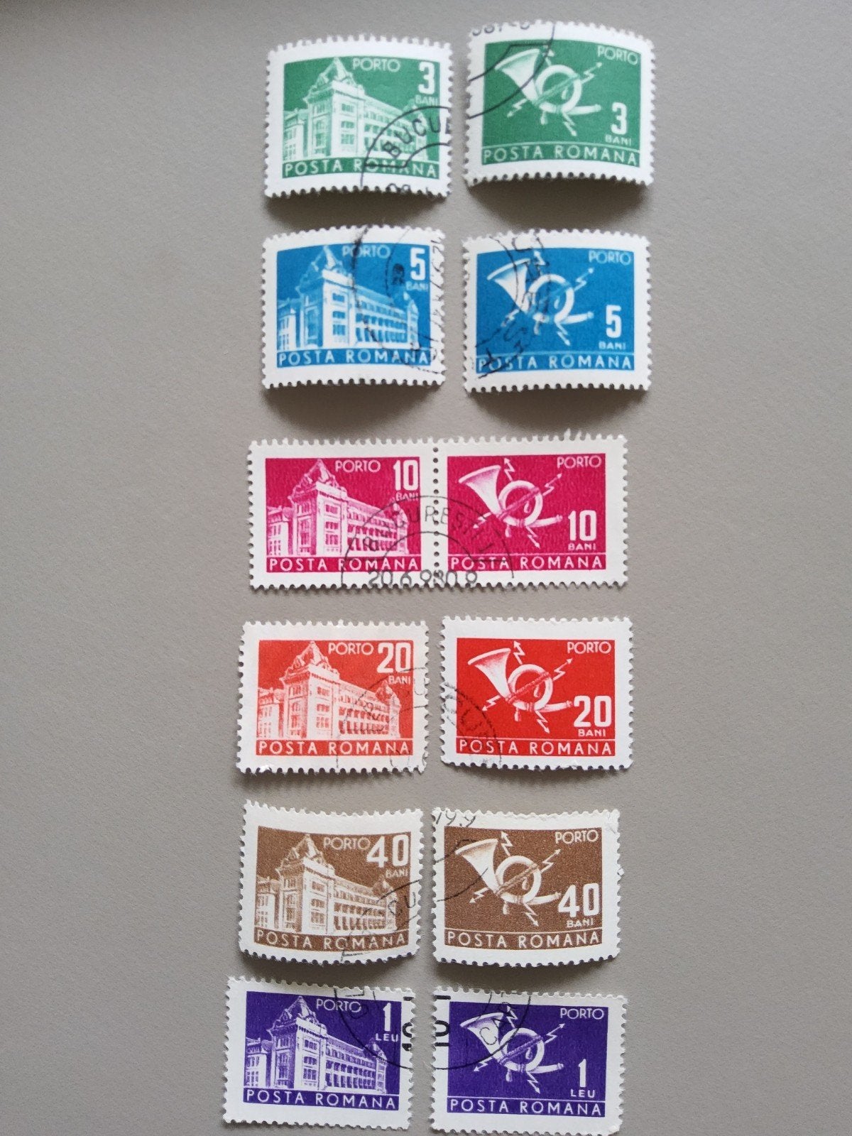 Roemeense postzegels - Porto - Posta Romana, Postzegels en Munten, Verzenden, Overige landen, Postfris