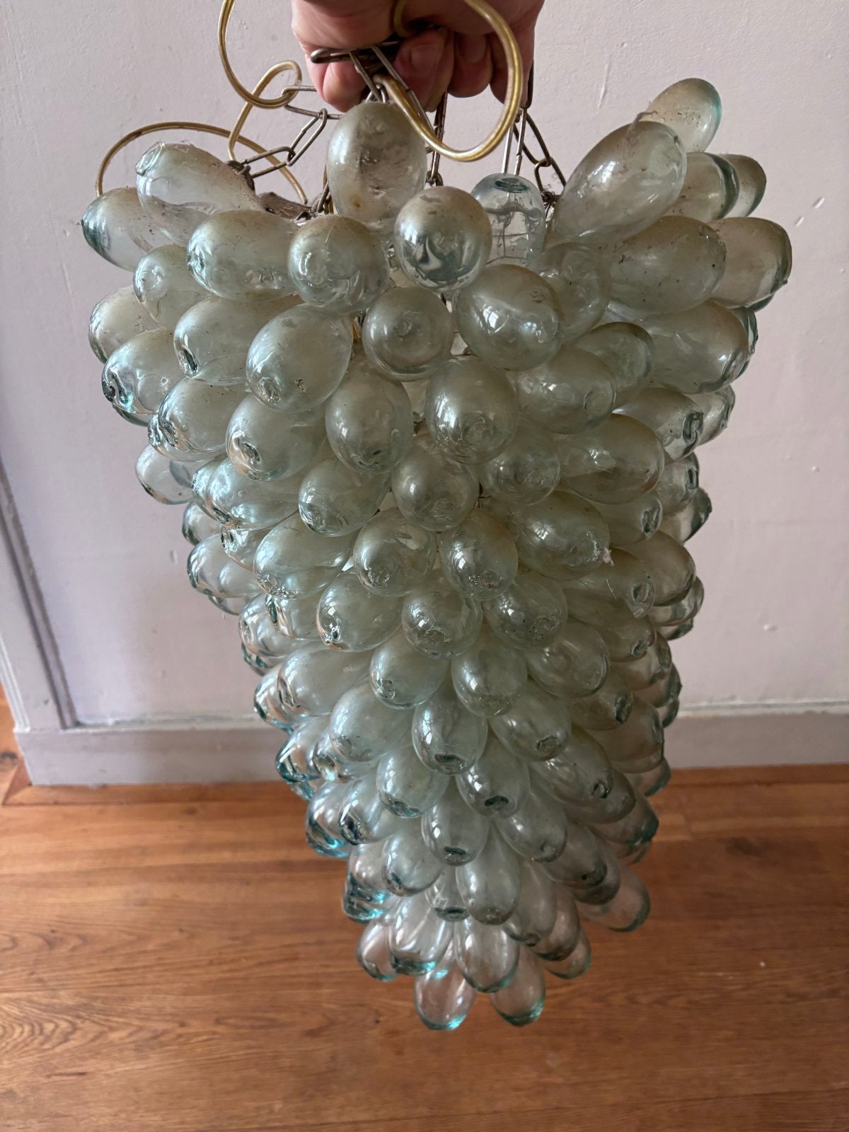 Jaren '’60 -‘70 Murano glas Druiventros Hanglamp, Antiek en Kunst, Ophalen of Verzenden