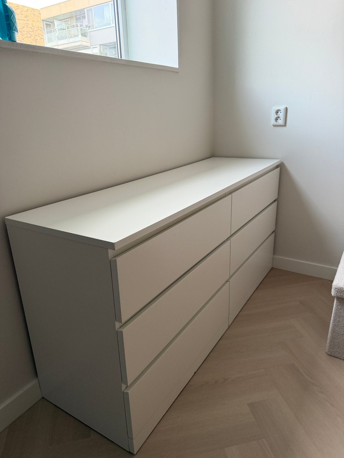 IKEA MALM ladekast met 6 lades - Wit, Huis en Inrichting, Ophalen, Gebruikt, 5 laden of meer, 150 tot 200 cm