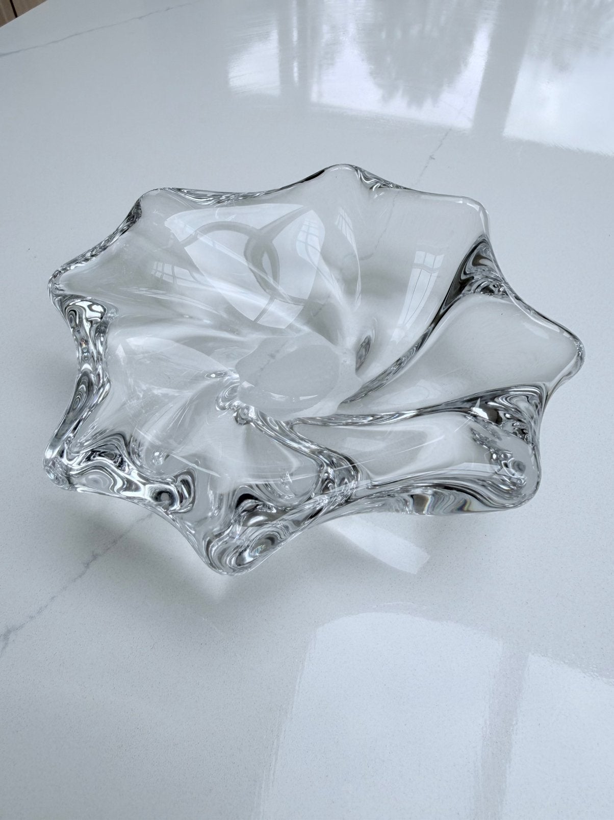 Baccarat kristallen vide poche freeform schaal 1960s, Antiek en Kunst, Ophalen of Verzenden