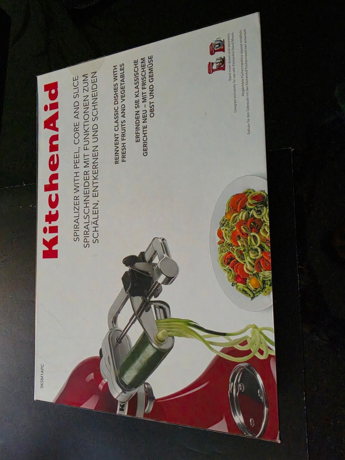 KitchenAid Spiraalsnijder met schil-, ontkern en snijfunctie, Ophalen of Verzenden, Zo goed als nieuw