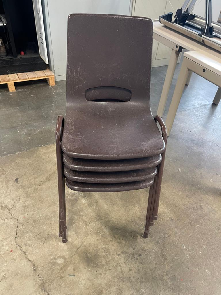 Stapelstoelen 4 stuks, Ophalen, Gebruikt, Vijf, Zes of meer stoelen