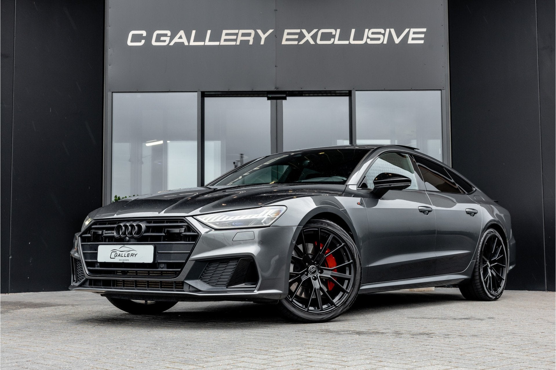 Audi A7 Sportback 55 TFSI e quattro Competition - S Line | P, Auto's, Gebruikt, Zwart, 4 cilinders, Bedrijf