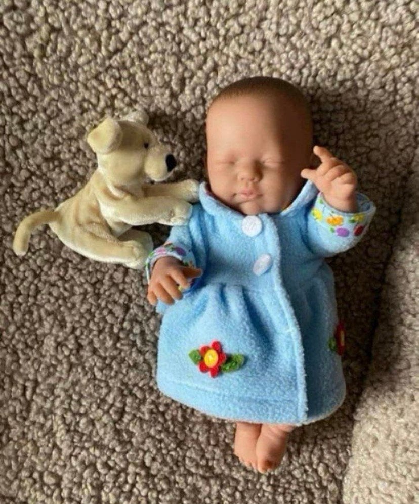 Berenguer popje ❤️ slapend 24 cm, Verzenden, Zo goed als nieuw, Babypop, Levensecht of Reborn