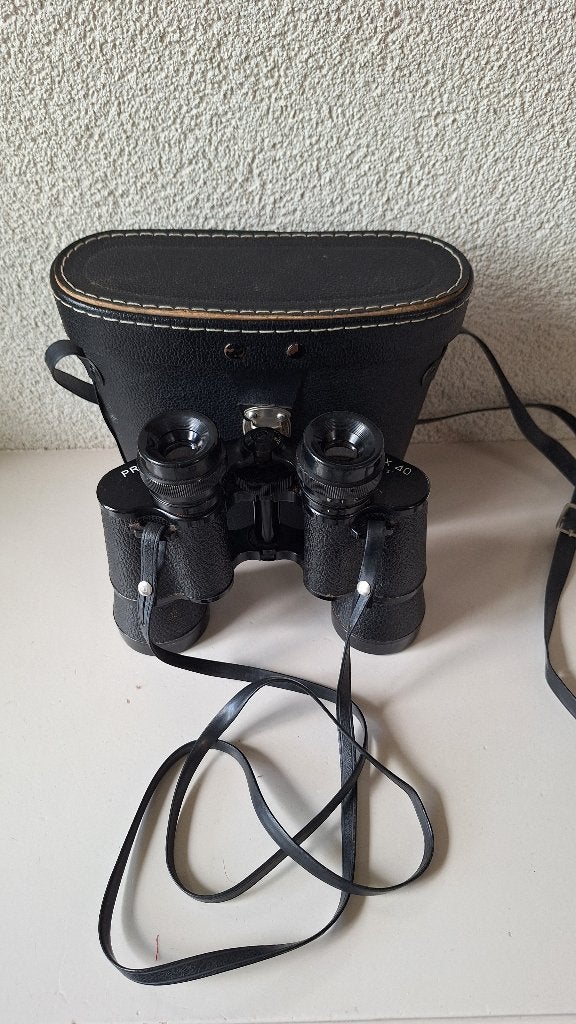 Verrekijker Prinz 8x40 Vintage, Gebruikt, 8 tot 12x, Met hoes of tas, Porro (met knik)