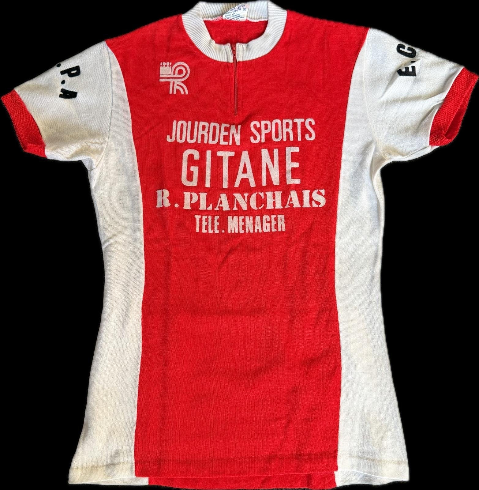 Vintage Jourden Sports Gitane Wielershirt, Fietsen en Brommers, Fietsaccessoires | Fietskleding, Gebruikt, Heren, Bovenkleding