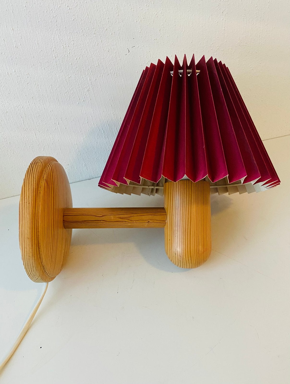 Pine houten wandlamp van Vigan Sweden , jaren 70, Ophalen of Verzenden, Huis en Inrichting