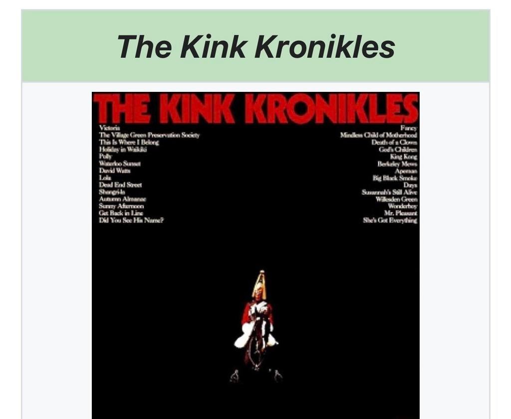 Gezocht CD’ van The Kinks - Kronikles, Eén persoon