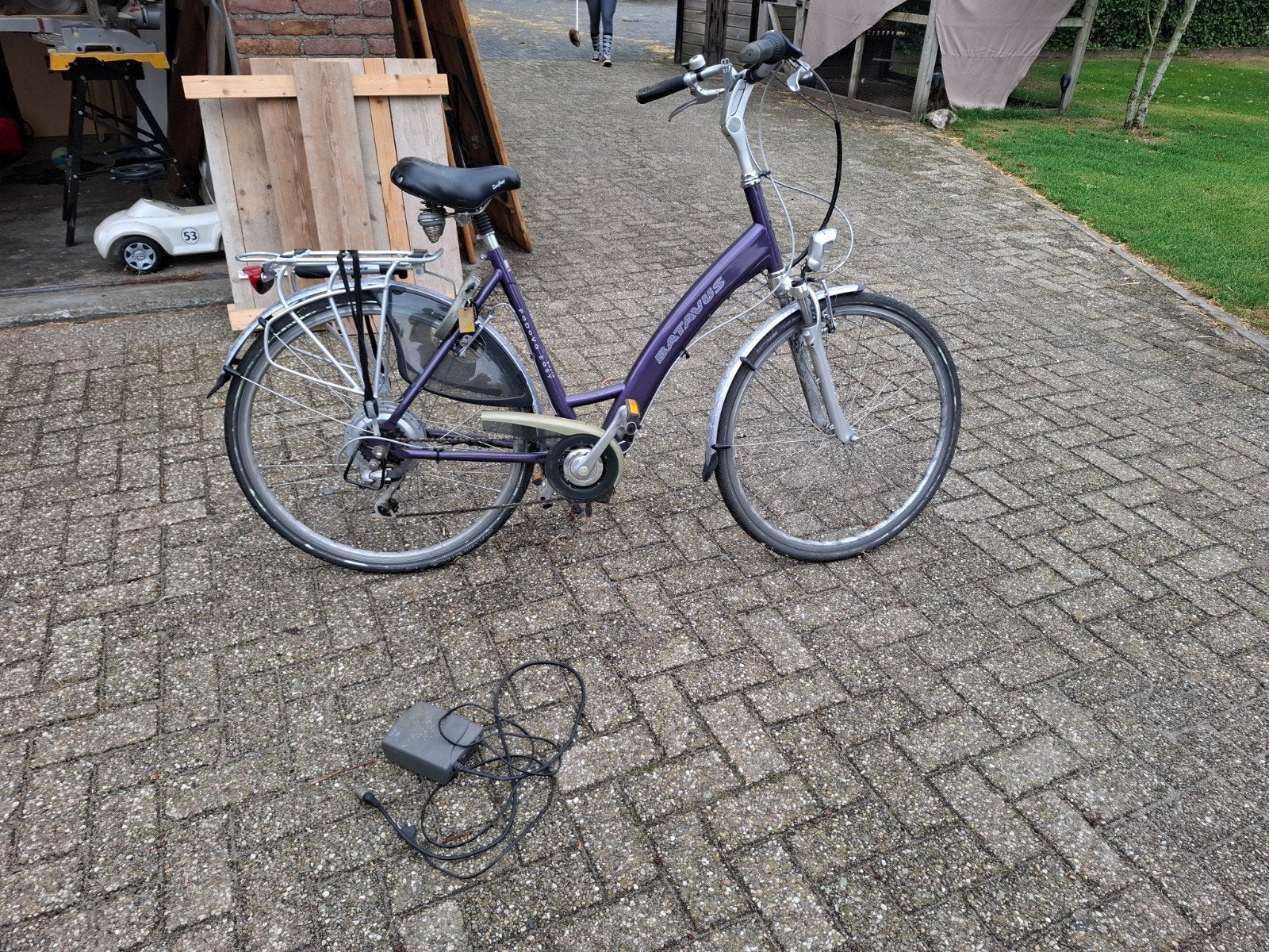 Batavus padova easy basic Damesfiets - Paars, Ophalen, Terugtraprem, 50 tot 53 cm, Gazelle