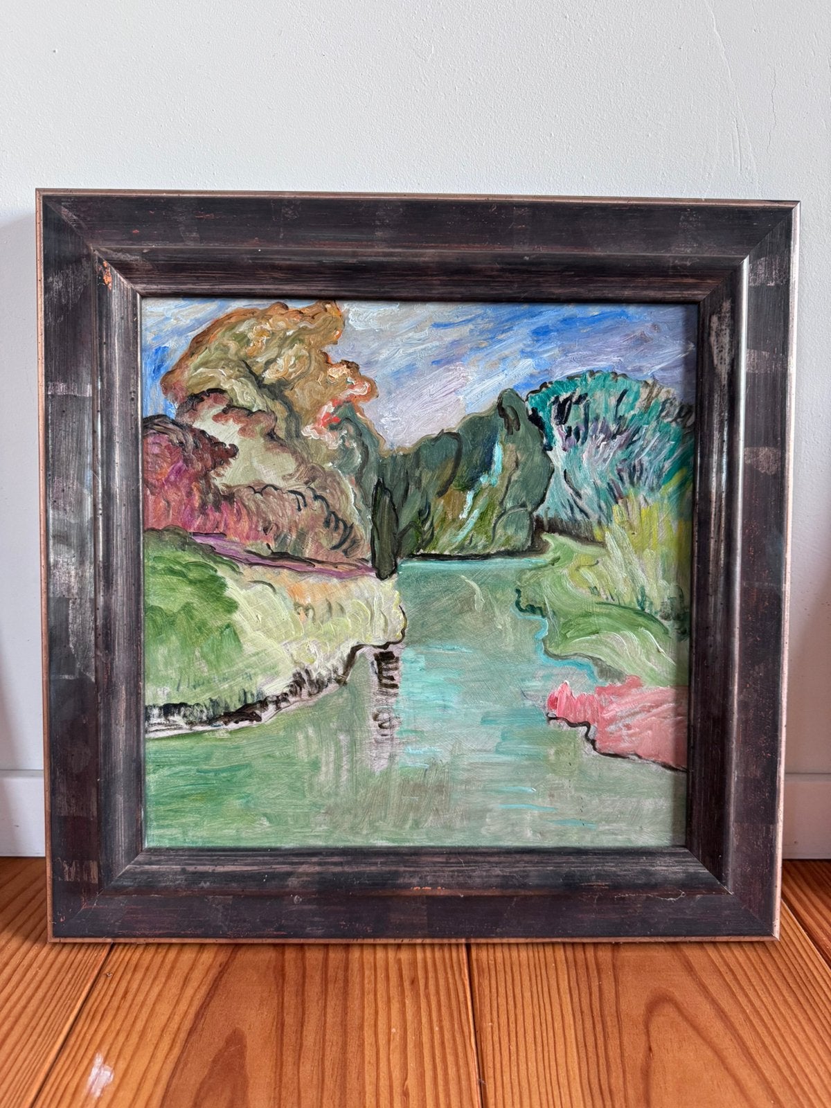 Schilderij, Paneel, Origineel werk, Ophalen of Verzenden, Landschap
