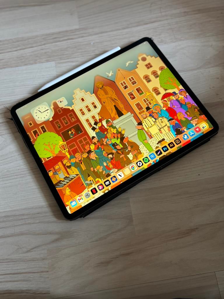 “iPad Pro 12.9 256GB + Apple Pencil + Apple Keyboard”, Computers en Software, Apple iPads, Apple iPad, 12 inch, Grijs, Ophalen of Verzenden