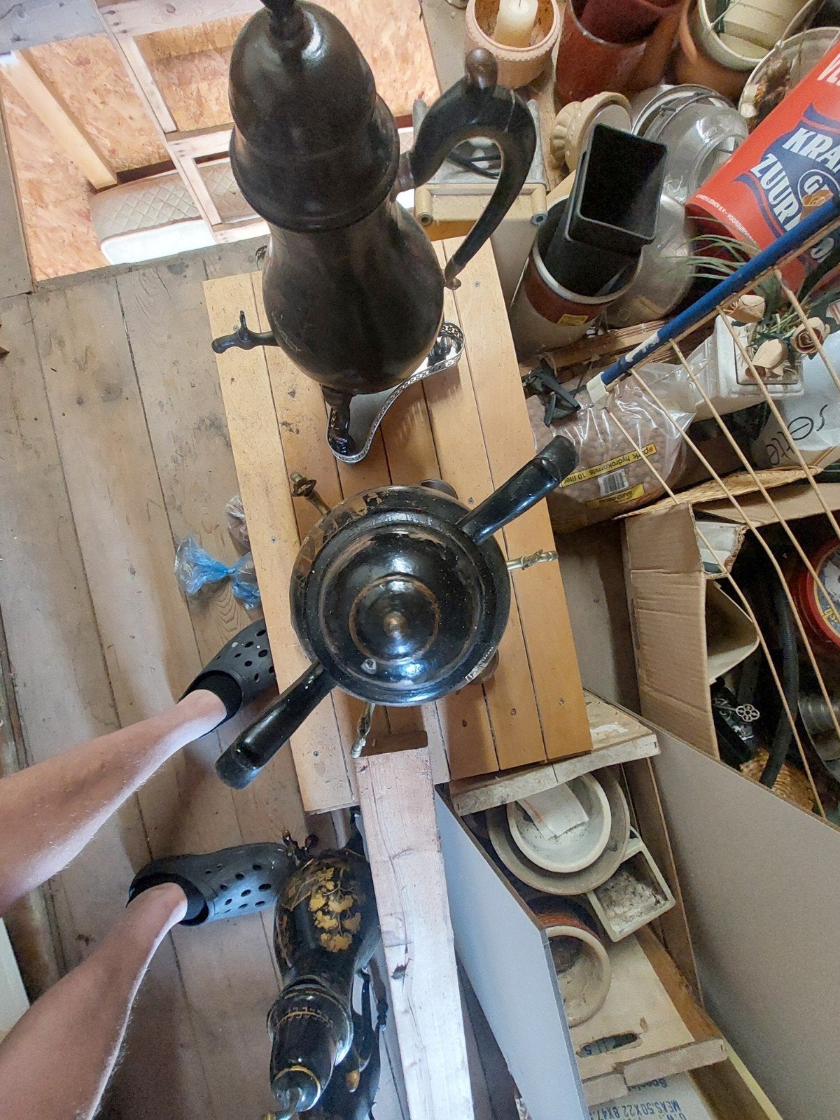 Zeldzame 3 kranen pot of een enkele kraan pot., Ophalen