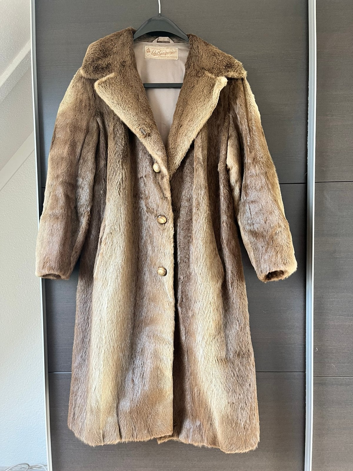 Vintage bontjas, Kleding | Dames, Ophalen of Verzenden, Gedragen, Maat 38/40 (M), Bruin