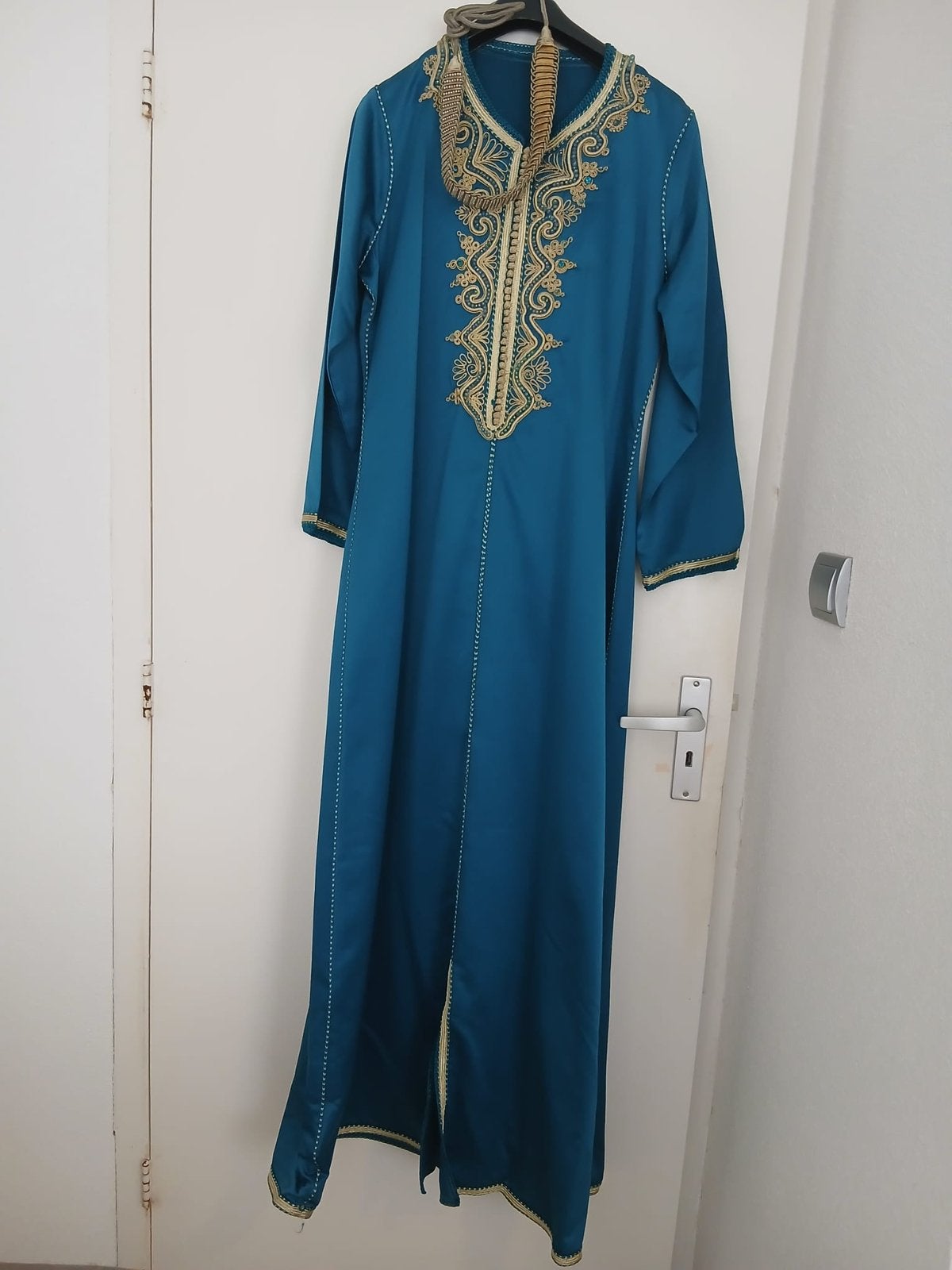 Marokaanse jurk!, Ophalen, Zo goed als nieuw, Blauw, Onder de knie