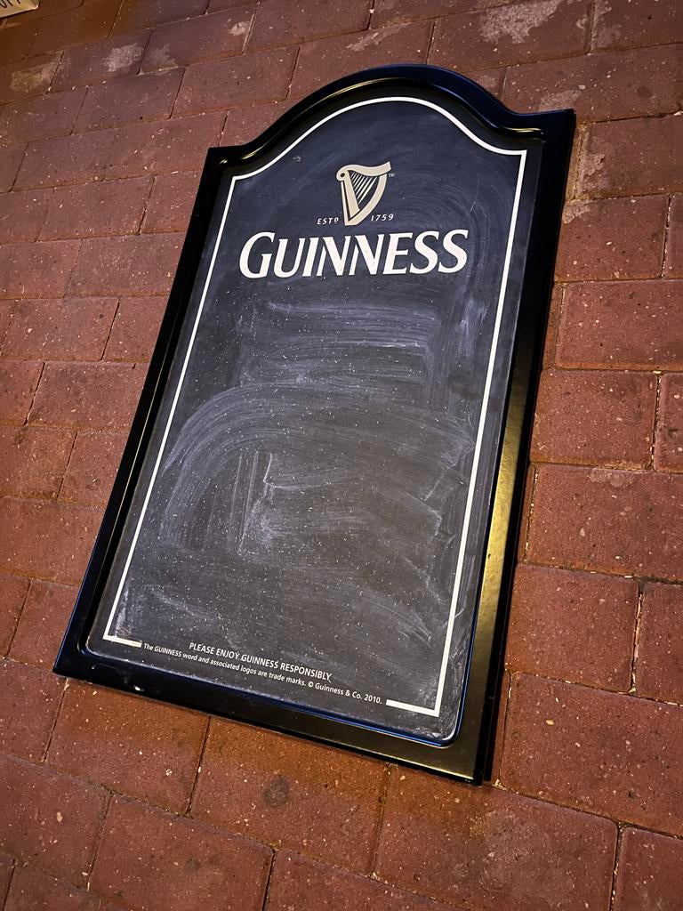 Guinness pubbord krijttafel, Ophalen of Verzenden, Vintage, Hout, Gebruikt