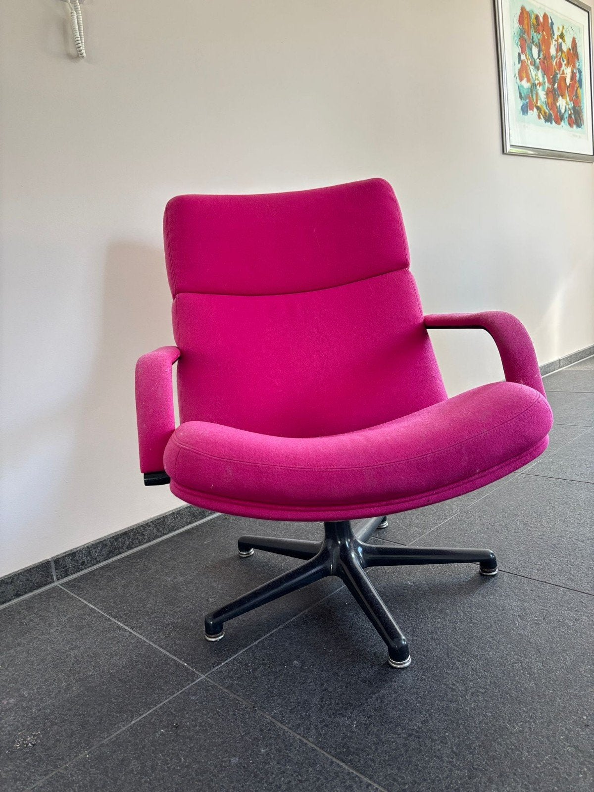 Artifort F141 Draaifauteuil - Geoffrey D. Harcourt RDI, Huis en Inrichting, Gebruikt, Design, Modern, Vintage, 75 tot 100 cm, Ophalen of Verzenden