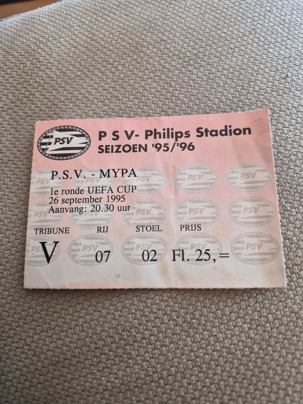 Ticket PSV - MYPA, Ophalen of Verzenden, Gebruikt, PSV, Overige typen