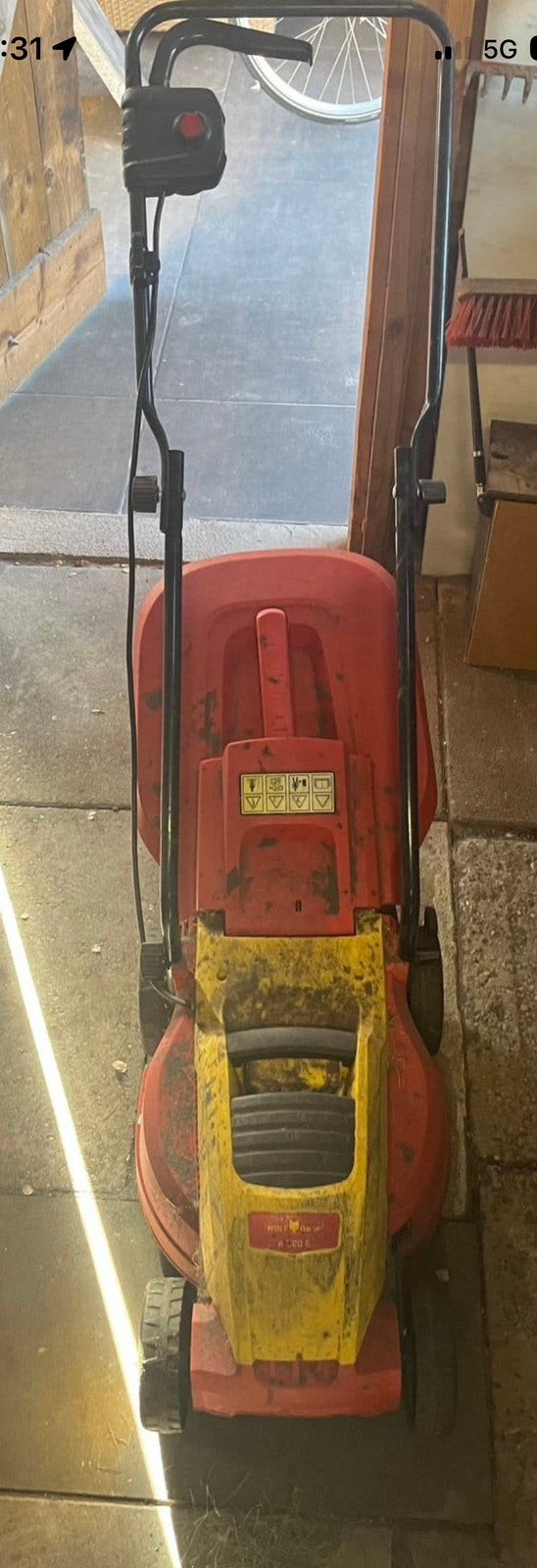 Wolf garten grasmaaier, Ophalen, Gebruikt, Elektrische grasmaaier, Opvangbak