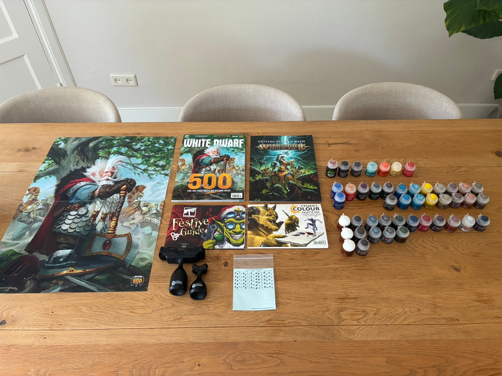 Warhammer: 46x Citadel Verf, Painting Handles & Accessoires, Ophalen of Verzenden, Zo goed als nieuw, Warhammer, Toebehoren
