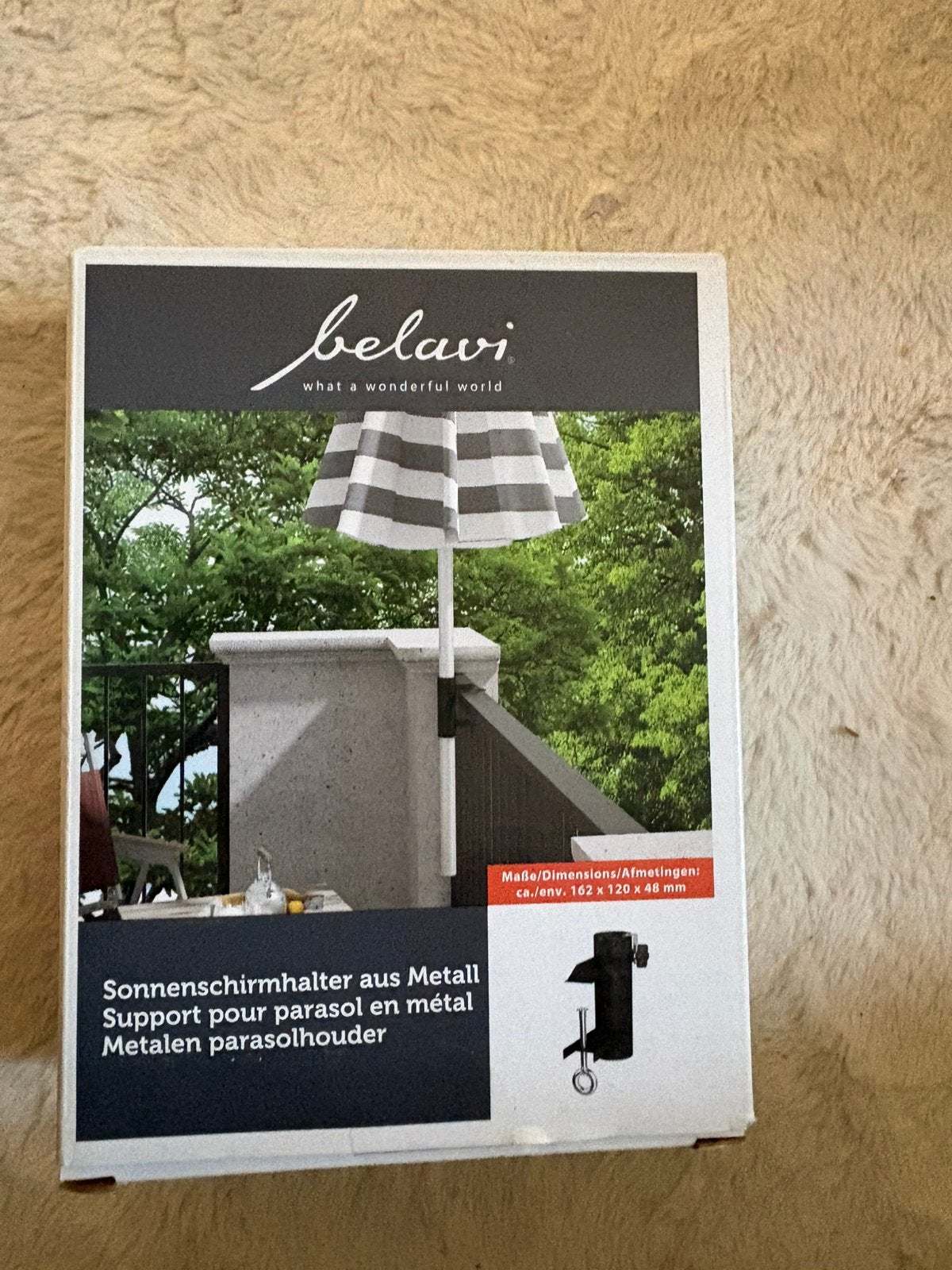 Balkon parasolhouder, Ophalen, Zo goed als nieuw