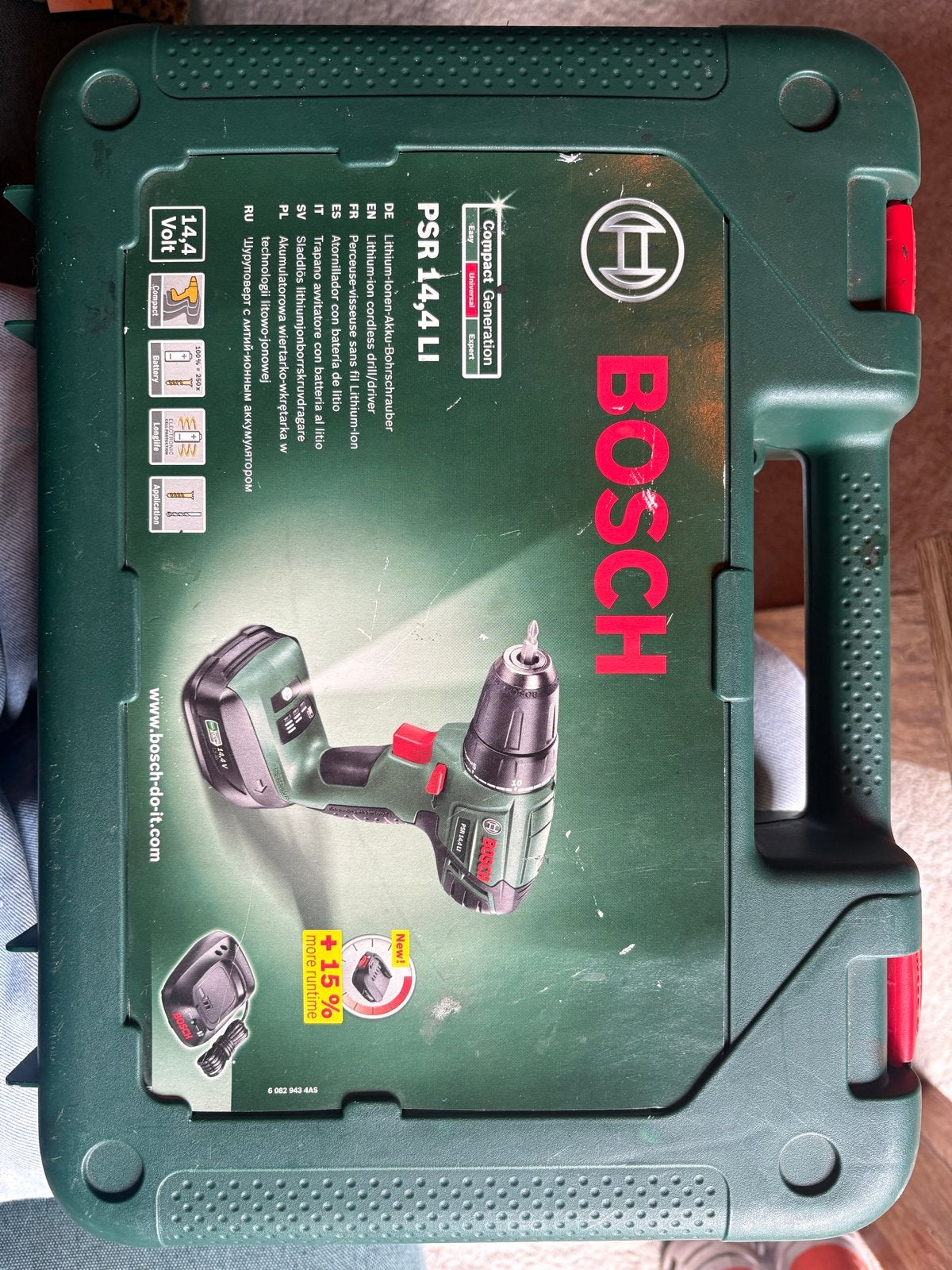 Goedwerkende Bosch PSR 14,4 LI Schroefmachine, Ophalen of Verzenden, Gebruikt, Boor- en Schroefmachine