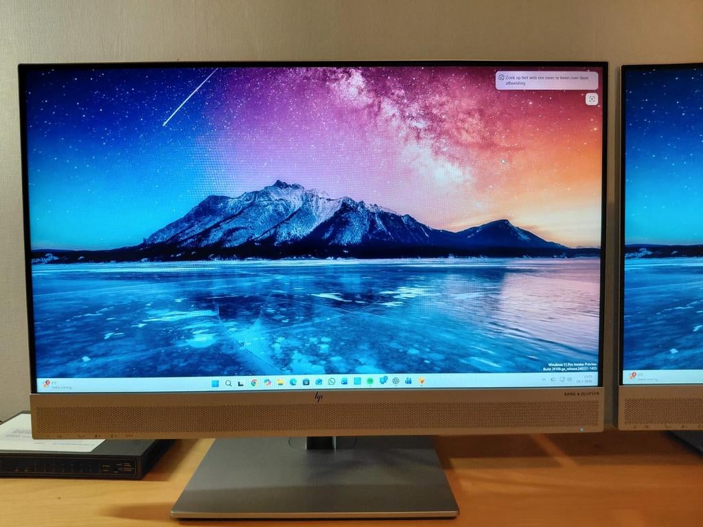 HP EliteDisplay E243m Monitor - Zilver/Zwart, Computers en Software, Monitoren, Ophalen, IPS, Full HD, Zo goed als nieuw