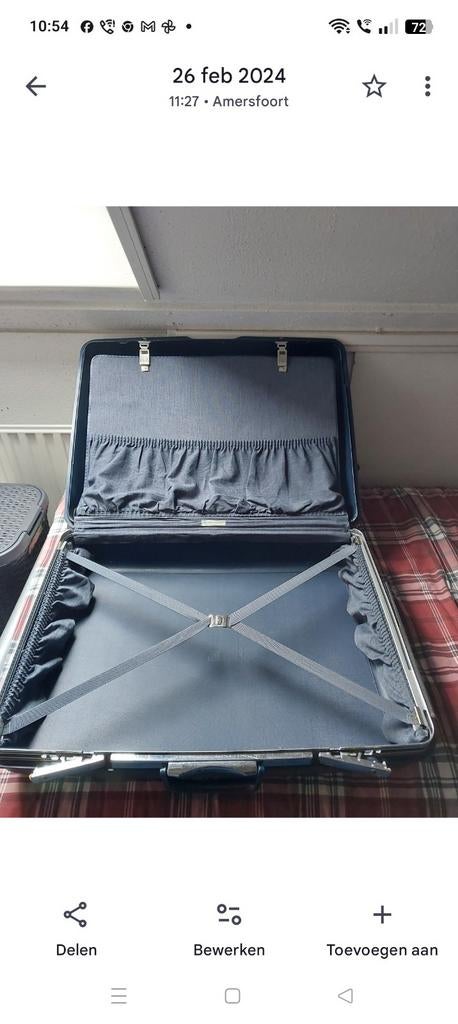 Samsonite Koffer - Blauw, Zeer Goede Staat, Hard kunststof, Zo goed als nieuw, Minder dan 35 cm, Ophalen