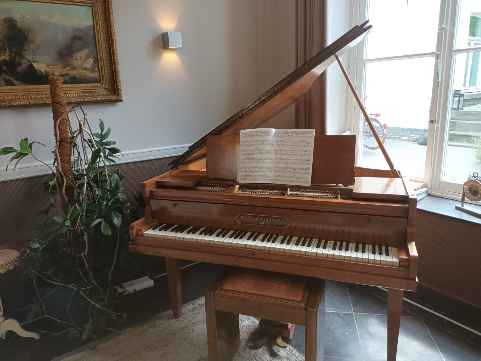 Kriegelstein Babyvleugel, Muziek en Instrumenten, Piano's, Ophalen, Gebruikt, Zwart, Vleugel
