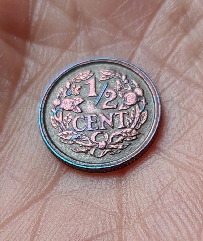 Halve cent 1916, Postzegels en Munten, Ophalen of Verzenden, Overige landen, Overige waardes